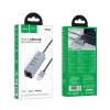 USB-хаб Hoco HB1D 4-in-1 converter(USB to USB2.0*3+RJ45) Gray