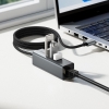 USB-хаб Hoco HB1D 4-in-1 converter(USB to USB2.0*3+RJ45) Gray (HB1D)