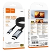 Адаптер Hoco UA43 Type-C to HDTV HD screen mirroring cable Metal Gray