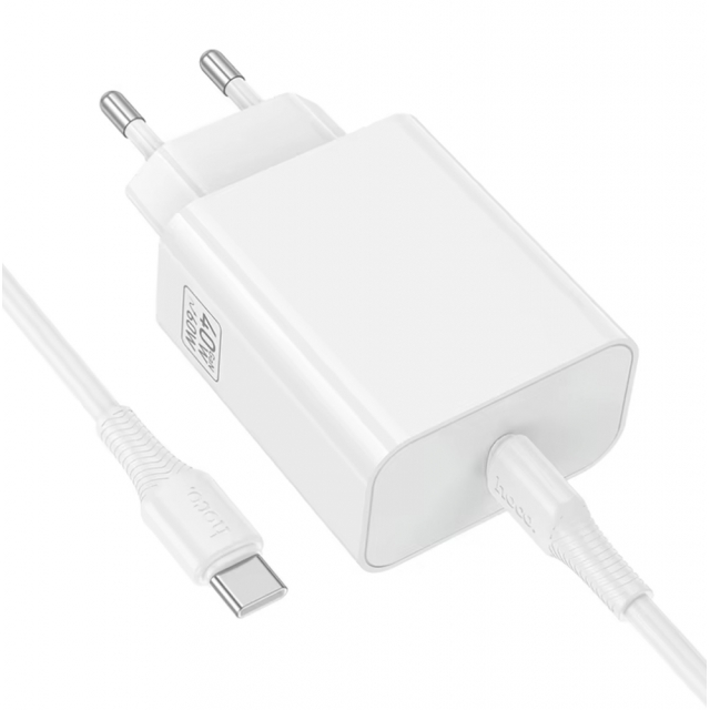 СЗУ Hoco C162A Source single port PD40W charger set(Cto C)(EU) White