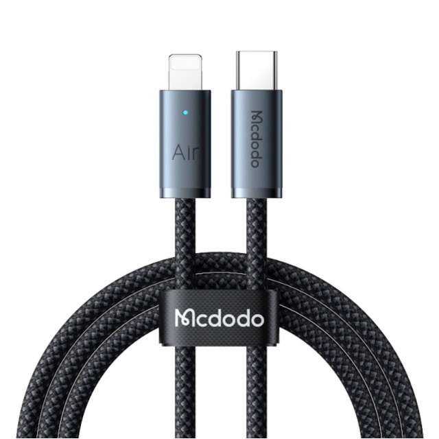 Кабель McDodo 36W USB-C to Lightning Cable 1.2m with Light (CA-7780) Black