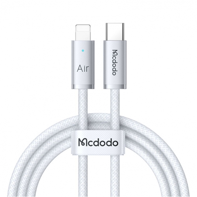 Кабель McDodo 36W USB-C to Lightning Cable 1.2m with Light (CA-7782) White