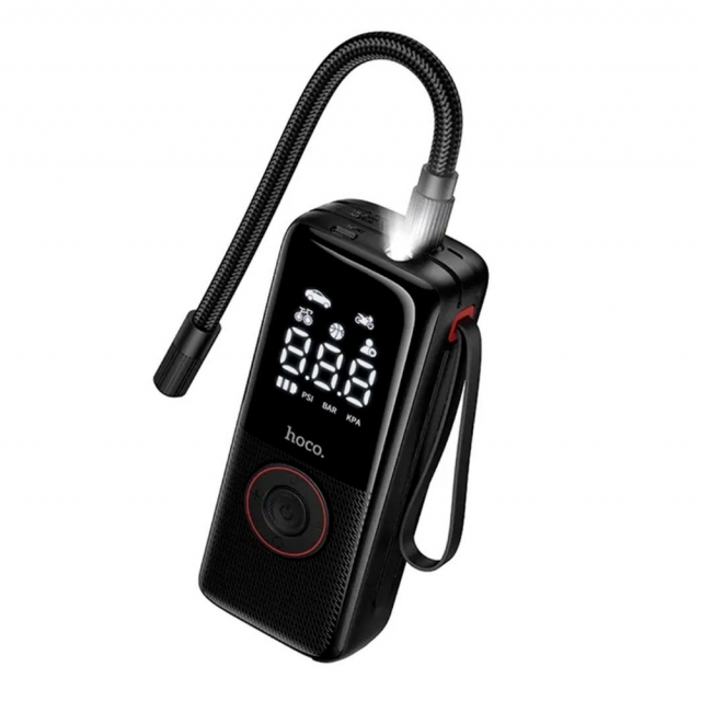 Автомобильный компрессор Hoco ZP18 Enlighten portable smart air pump Black (ZP18)