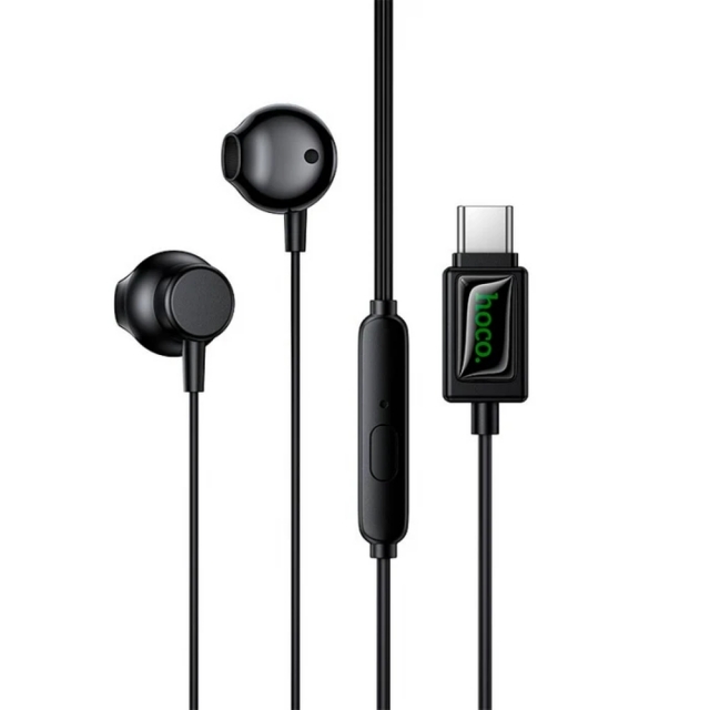Наушники Hoco M118 Type-C Column universal digital earphones with microphone Black (M118)