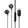 Наушники Hoco M118 Type-C Column universal digital earphones with microphone Black (M118)