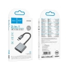 Адаптер Hoco UPA34 digital audio converter Type-C to Type-C+3.5 Metal Gray (UPA34)