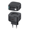 СЗУ USAMS US-CC202 PD35W Dual 2C GaN With Type-C Magnetic Retractable Cable Module (EU) Black (Уценка) (US-CC202)
