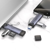 Кардридер Hoco HB56 Victory USB/Type-C 3-in-1 card reader Black (HB56)