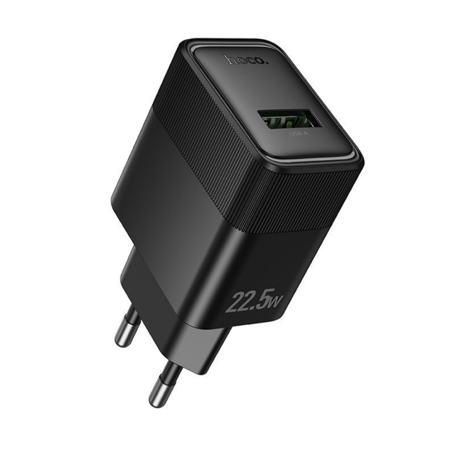СЗУ Hoco CS111A Lounge single-port 22.5W multi-protocol charger(EU) Black (CS111A)