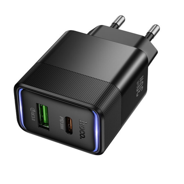 СЗУ Hoco CS112A Lounge PD30W+QC3.0 charger(EU) Black (CS112A)