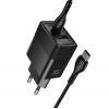 СЗУ Hoco CS112A Lounge PD30W+QC3.0 charger set(C to C)(EU) Black (CS112A)