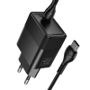 СЗУ Hoco CS113A Lounge single port PD40W charger set(C to C)(EU) Black (CS113A)