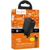 СЗУ Hoco CS113A Lounge single port PD40W charger set(C to C)(EU) Black (CS113A)