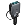 АЗУ Hoco Z67 Triunfar PD60W(1C1A)+Type-C car charger with telescopic cable Black (Z67)