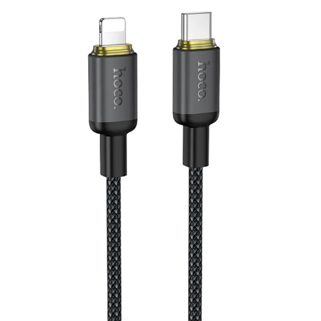Кабель Hoco X128 Benefit PD30W charging data cable Type-C to Lightning Black (X128)