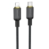 Кабель Hoco X128 Benefit PD30W charging data cable Type-C to Lightning Black (X128)