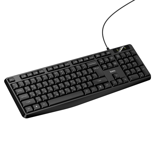 Клавіатура Hoco GM60 Cool wired keyboard(russian version) Black Уцінка