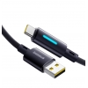 Кабель Baseus Lit Button-Control Fast Charging Data Cable USB-А to USB-C 100W 2m Black (P10379002121-01)