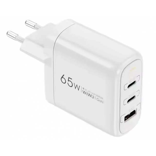 СЗУ WIWU Wi-U024 Ark 65W QC+PD GaN Fast Charger EU White