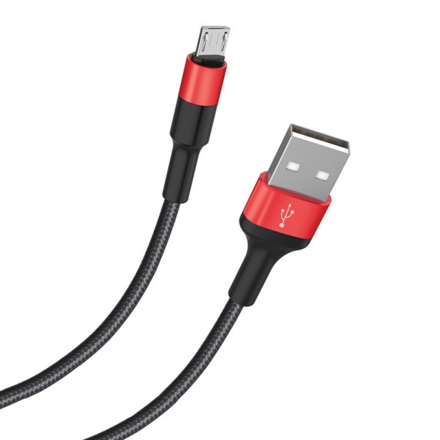 Кабель Hoco X26 Xpress charging data cable for Micro Black＆Red (X26)