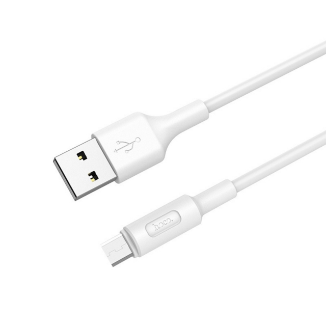 Кабель Hoco X25 Soarer charging data cable for Micro White (X25)