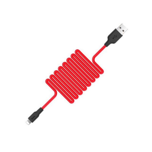 Кабель Hoco X21 Silicone Lightning charging cable Black & Red (X21)