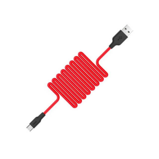 Кабель Hoco X21 Silicone Type-c charging cable Black＆Red (X21)