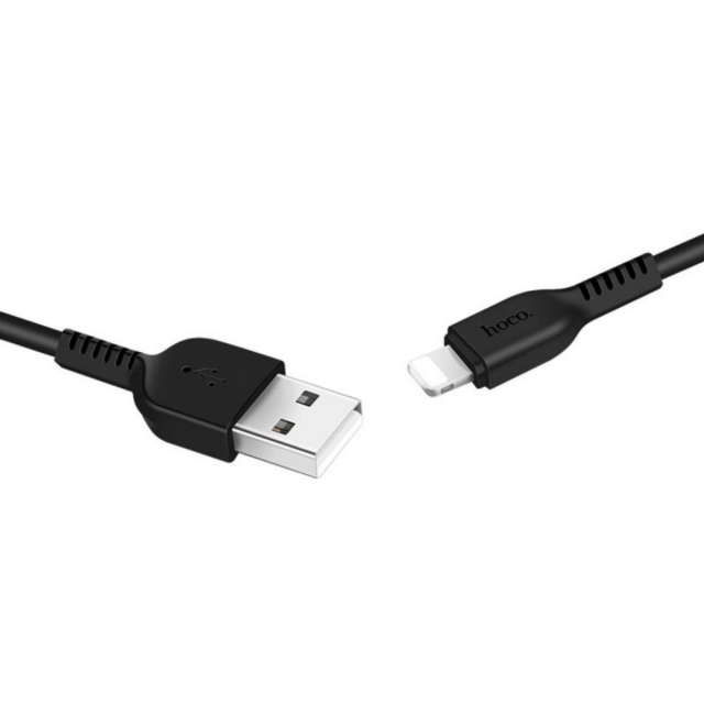 Кабель Hoco X20 Flash Lightning charging cable (L-1M) Black (X20)