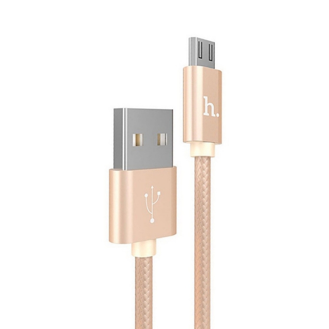 Кабель Hoco X2 knitted Micro USB Charging cable Gold (X2)