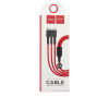 Кабель Hoco U31 Benay one pull three charging cable, Lightning + Micro + Type-c Red