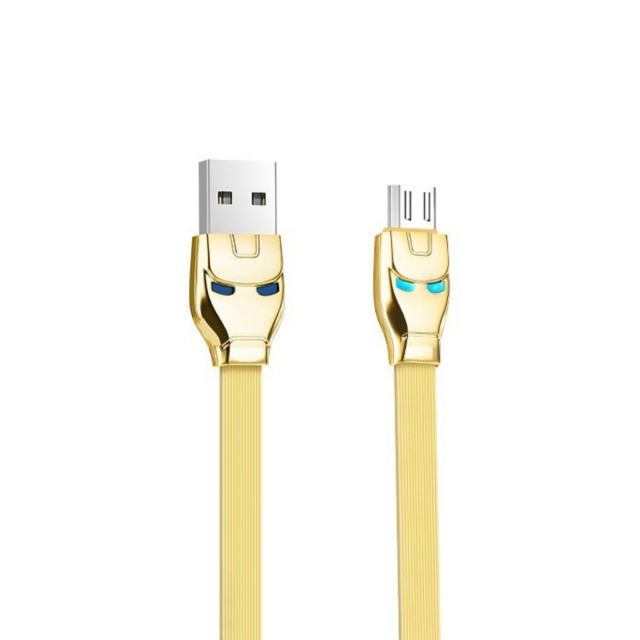 Кабель Hoco U14 Steel man Micro charging cable Gold (U14)