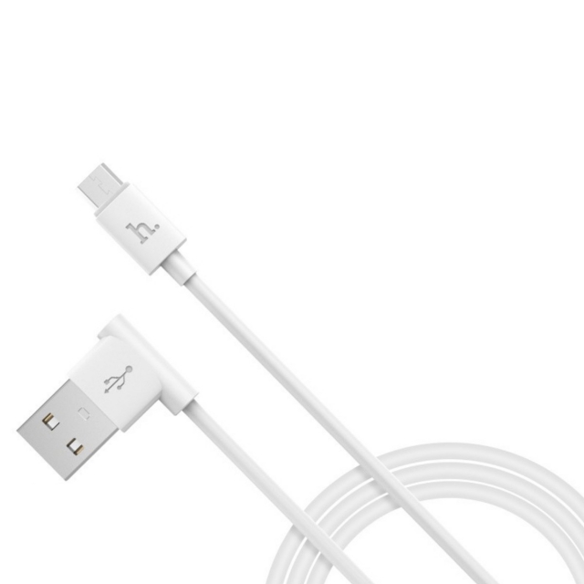 Кабель Hoco UPM10 L shape changing cable for Micro USB White (UPM10)