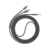 Кабель Hoco UPA10 double lotus rca audio cable 3.5mm Metal Grey (UPA10)
