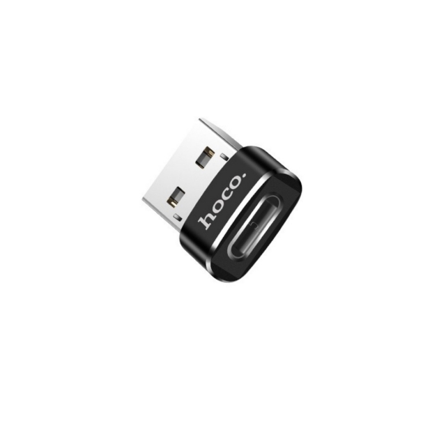 Адаптер Hoco UA6 USB to Type-C converter Black (UA6)