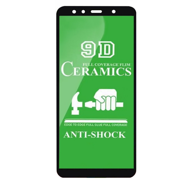 Захисне скло Ceramic Samsung A7 2018 Black