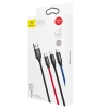 Кабель Baseus Three Primary Colors 3-in-1 Cable Black (CAMLT-BSY01)