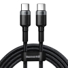 Кабель Baseus Cafule Cable Type-C For Type-C PD2.0 100W flash charging (20V 5A) 2m Gray+Black (CATKLF-ALG1)