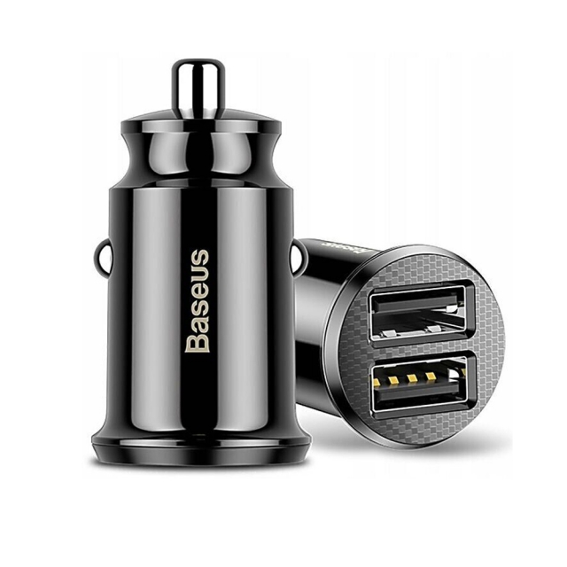 АЗП Baseus Circular Plastic A A 30W Dual QC3.0 Quick Car Charger Black