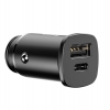 АЗП Baseus Square metal A + C 30W PPS Car Charger ( PD3.0, QC4.0 +, SCP, AFC ) Black