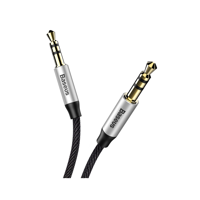 Кабель Baseus Yiven AUX Cable M30 1M Silver+Black (CAM30-BS1)