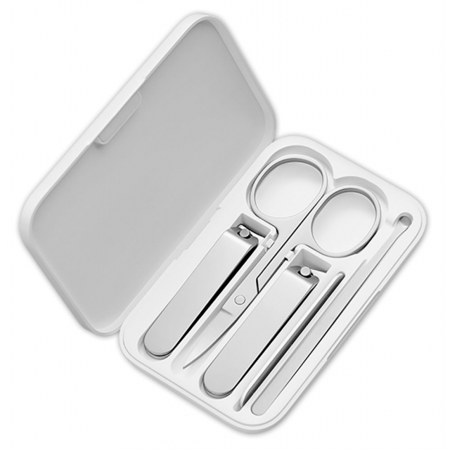 Маникюрный набор Xiaomi MIjia Splash-Proof Nail Clippers Set Version 5 in 1 Silver (DZN4015CN) (MJZJD002QW)