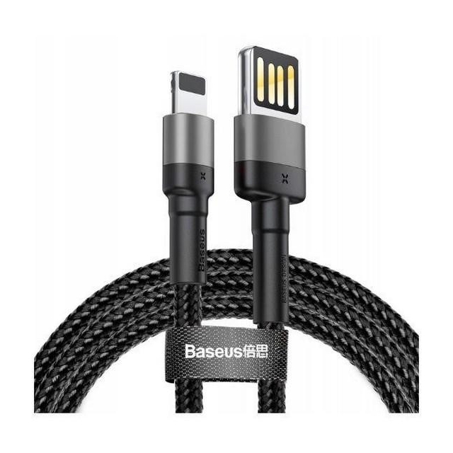 Кабель Baseus Cafule Cable (special edition) USB to Lightning 2.4A 1m Grey+Black (CALKLF-GG1)