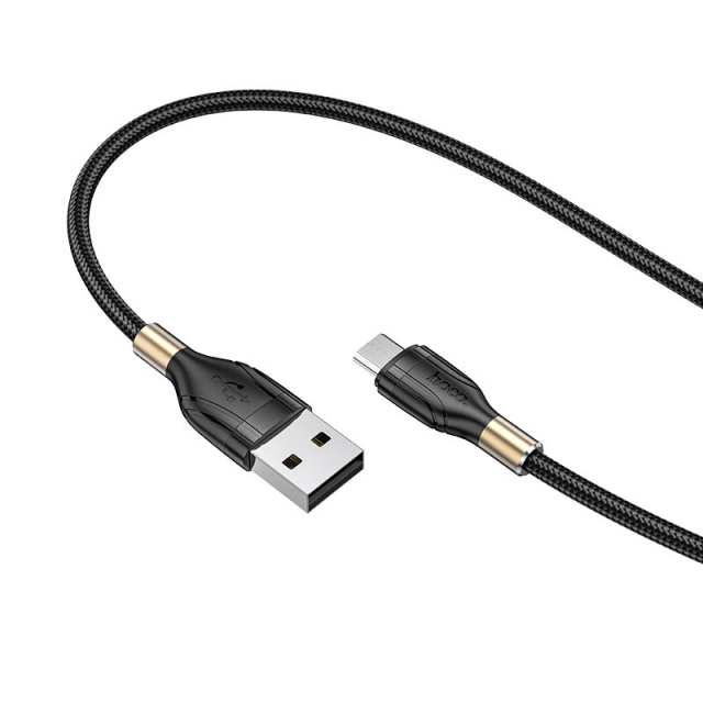 Кабель Hoco U92 Gold collar charging data cable for Micro Black (U92)