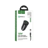АЗП Hoco Z39 Farsighted dual port QC3.0 Car charger set (Micro) Black
