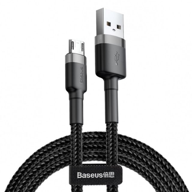 Кабель Baseus cafule Cable USB For Micro 1.5A 2M Gray + Black