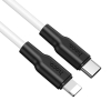 Кабель Hoco X21 Plus Silicone PD charging data cable for Lightning 1m Black&White (X21)