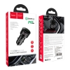 АЗП Hoco Z42 Light road dual port digital display PD20W + QC3.0 car charger Black