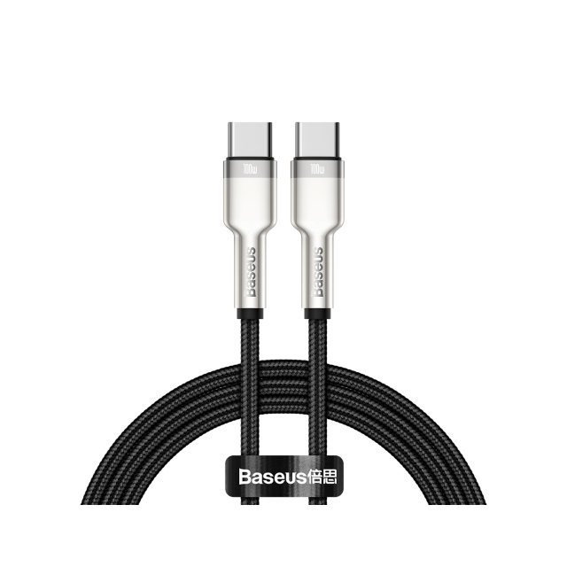 Кабель Baseus Cafule Series Metal Data Cable Type-C to Type-C 100W 1m Black