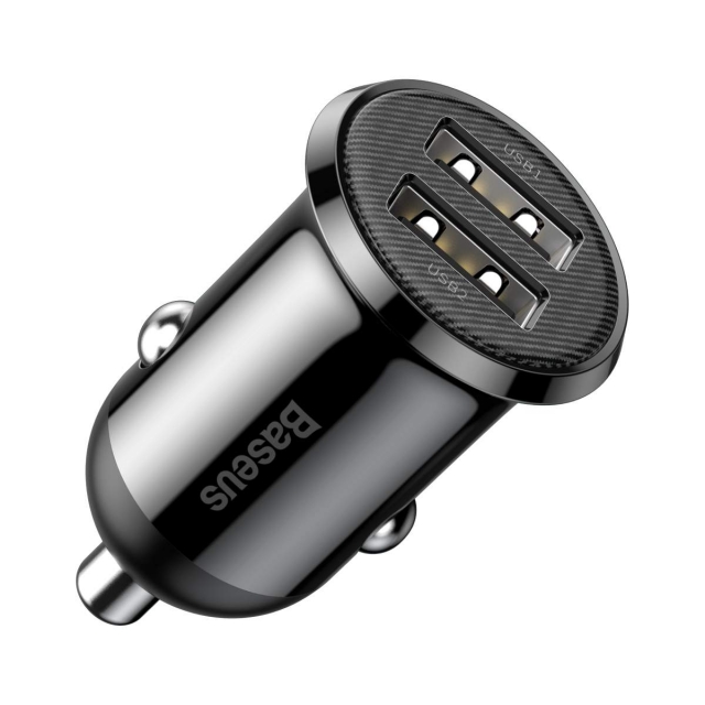 АЗП Baseus Grain Pro Car Charger (Dual USB 4.8 A) Black