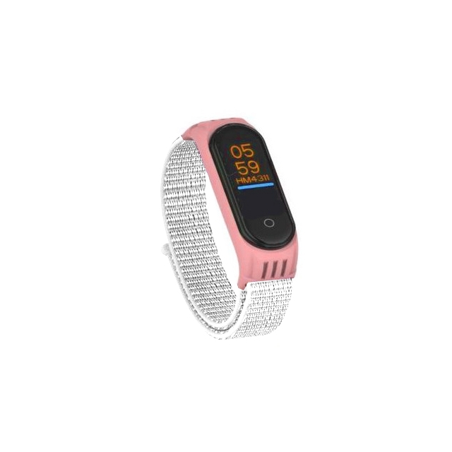 Ремешок Nylon Mi Band 5/6 Pink White (11)